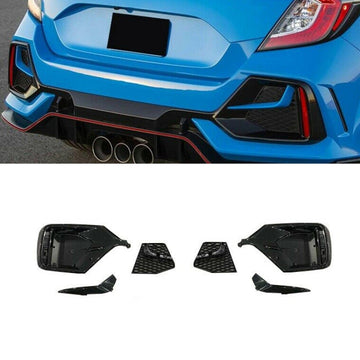 Embellecedor de parachoques trasero con reflector para Honda Civic Type-R Hatchback FK7 2017-2020 