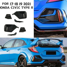 Fits 2017-2020 Honda Civic Type-R Hatchback FK7 Rear Bumper Garnish w/ Reflector