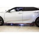 Fits Honda Civic Sedan 2016-2021 Type R Style Black Red Skirt Extensions Kit-2