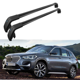 Fit 2010-2021 BMW X1 E84 Black Roof Rack Baggage Luggage Cross Bar Crossbar