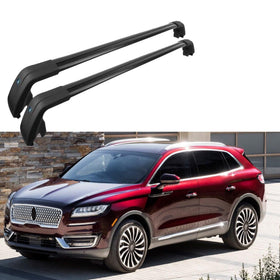 Fit 2016-2021 Lincoln MKX Black Roof Rack Baggage Luggage Cross Bar Crossbar