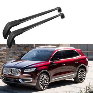 Compatible con portaequipajes de techo negro Lincoln MKX 2016-2021, barra transversal para equipaje 