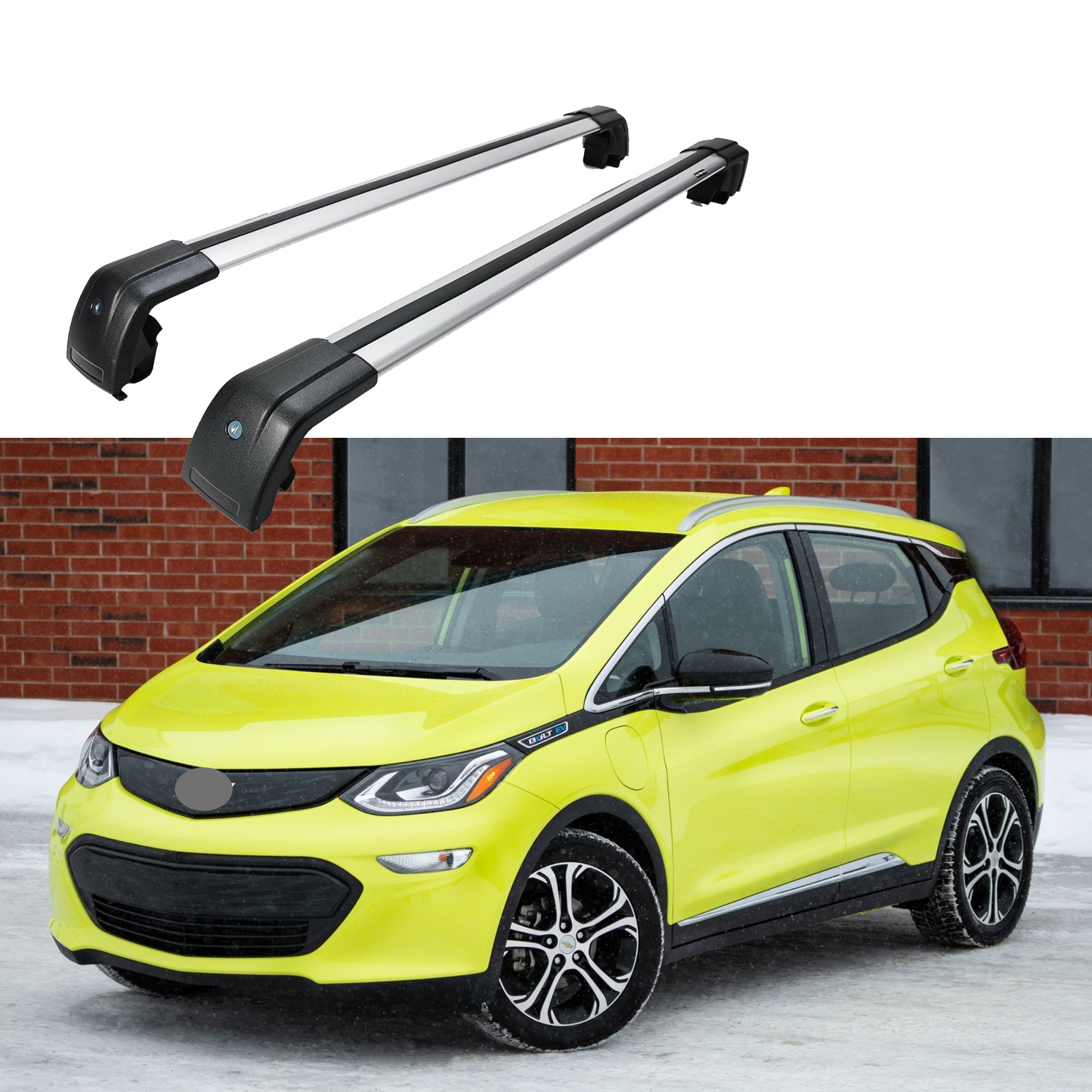 Ajuste 2016-2021 Chevrolet Bolt EV OE estilo barra transversal de techo de aluminio de alto grado-1