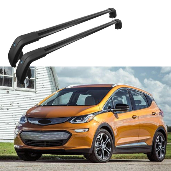 Fit 2016-2021 Chevrolet Bolt EV Black Roof Rack Baggage Luggage Cross Bar Crossbar