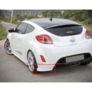 For Hyundai Veloster 2012-2017 OE Style Rear Bumper Corner Chins Splitters Body Kit (Unpainted Matted Black)-2