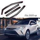 Fit 2020-2025 Toyota Venza In-Channel Vent Window Visors Rain Sun Wind Guards Shade Deflectors-2