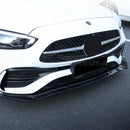 For 2022-2024 Mercedes Benz C-Class C300 C43 W206 Front Bumper Lip Splitters Spoiler (Carbon Fiber Print))-2