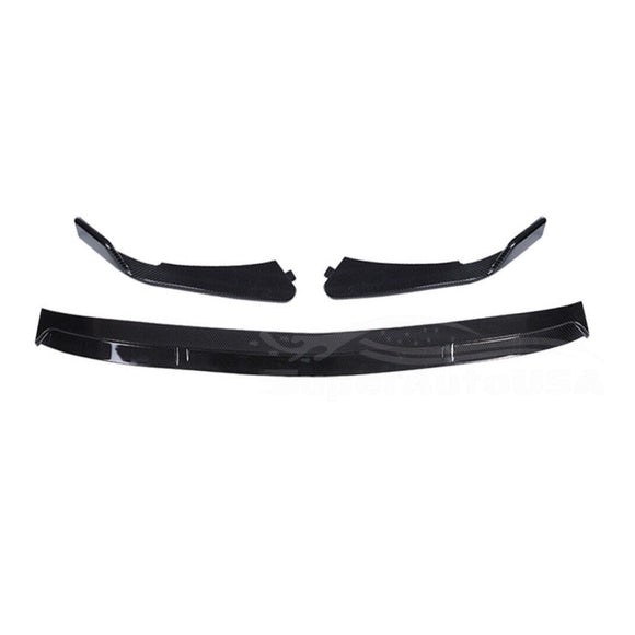 For 2022-2024 Mercedes Benz C-Class C300 C43 W206 Front Bumper Lip Splitters Spoiler (Carbon Fiber Print))