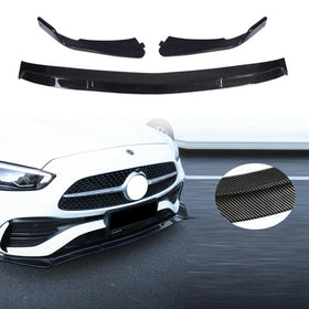 For 2022-2024 Mercedes Benz C-Class C300 C43 W206 Front Bumper Lip Splitters Spoiler (Carbon Fiber Print))