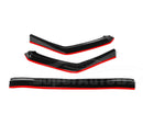Fits 2015-2021 Subaru WRX STI Front Splitter Spoiler Lip (Gloss Black with Red Trim)-9