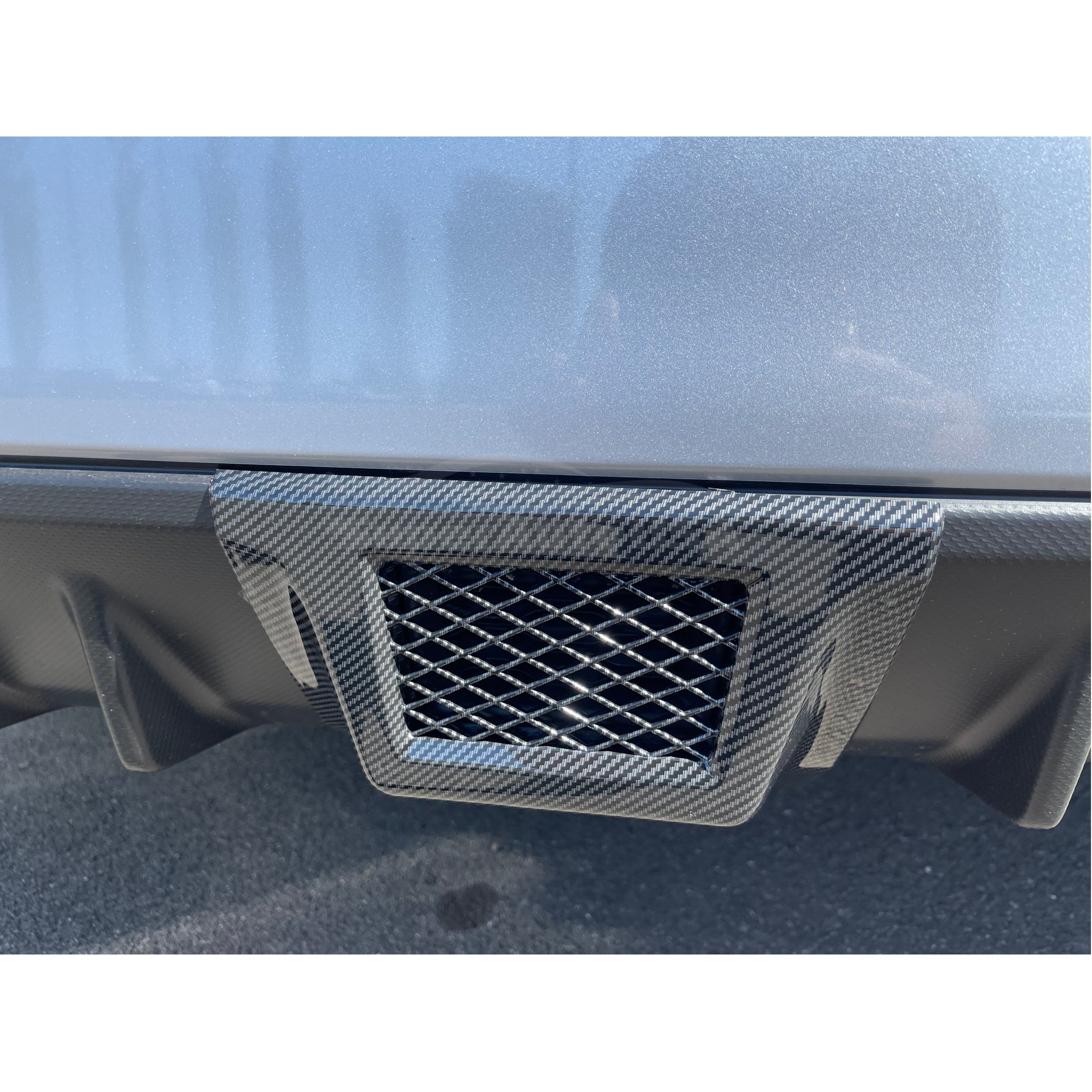 Fits 2015-2021 Subaru WRX STI Rear Bumper Brake Light Cover (Carbon Fiber Print) - 0