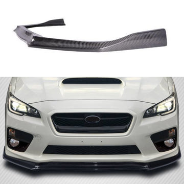 Se adapta al alerón divisor delantero Subaru WRX STI 2015-2021 (impresión de fibra de carbono) 