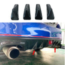 Fits 2015-2021 Subaru WRX STI 4th Sedan Rear Diffuser Shark Fins (Carbon Fiber Print)-1