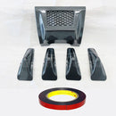 Fits 2015-2021 Subaru WRX STI Rear Shark Fins & Brake Light Cover Set (Carbon Fiber Print)-5