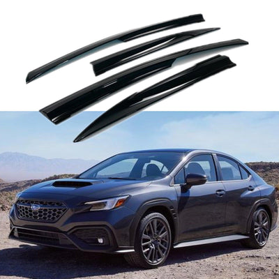 Fit 2015-2021 Subaru WRX STI 3D Mugen Style Vent Window Visors Rain Sun Wind Guards Shade Deflectors