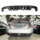 Fits For 2015-2021 Subaru WRX STI Rear Bumper Lip Spoiler Diffuser (Gloss Black or Carbon Fiber Print)-3