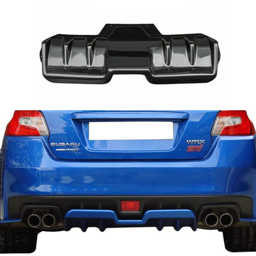 Difusor de parachoques trasero negro compatible con Subaru WRX STI 2015-2021 