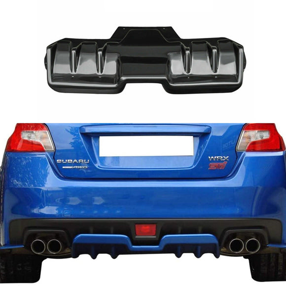 Fits 2015-2021 Subaru WRX STI Black Rear Bumper Lip Diffuser