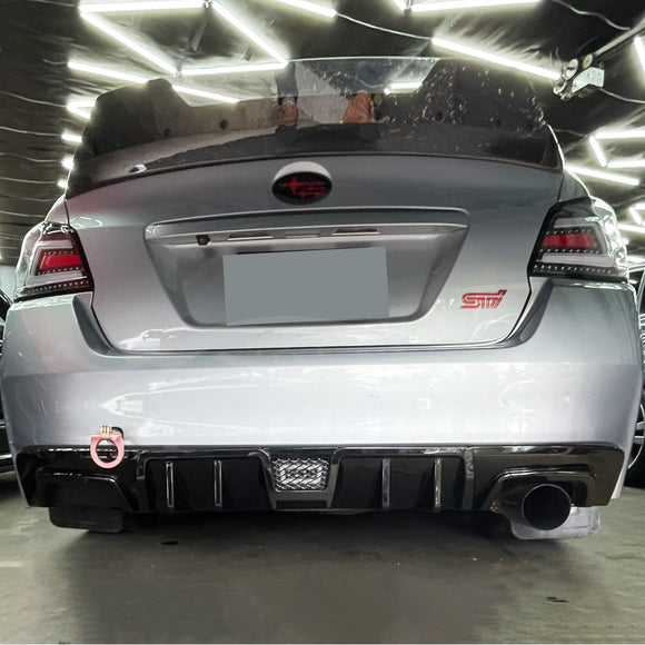 Fits For 2015-2021 Subaru WRX STI Rear Bumper Lip Spoiler Diffuser (Gloss Black or Carbon Fiber Print)