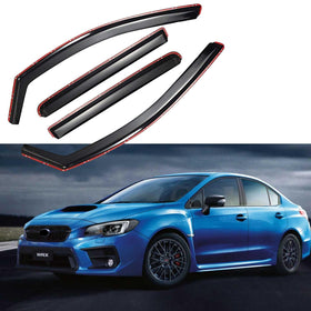Fit 2015-2021 Subaru WRX In-Channel Vent Window Visors Rain Sun Wind Guards Shade Deflectors