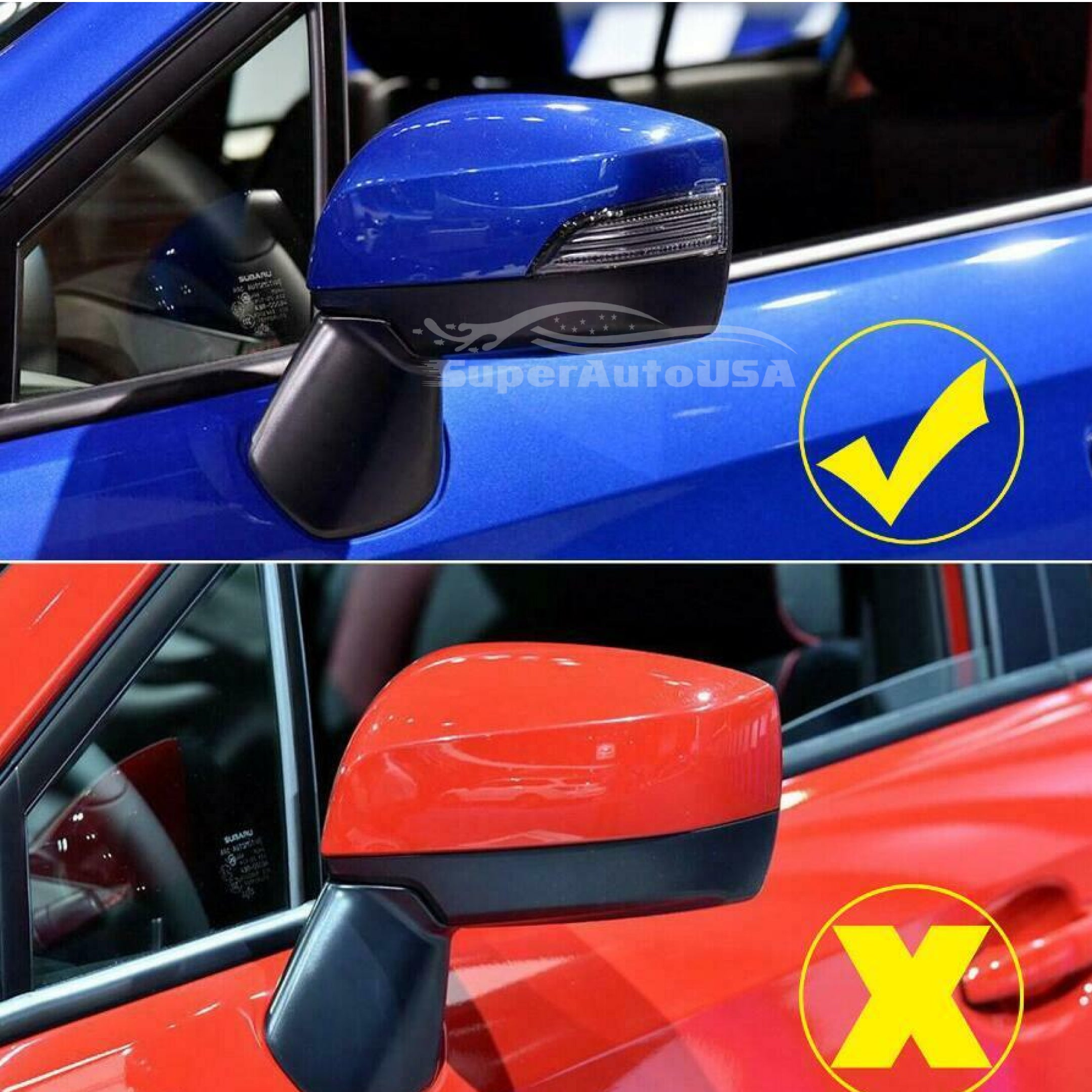 Se adapta a 2015-2021 Subaru WRX STI tapa de ajuste de la cubierta del espejo de la puerta lateral (fibra de carbono REAL) - 0