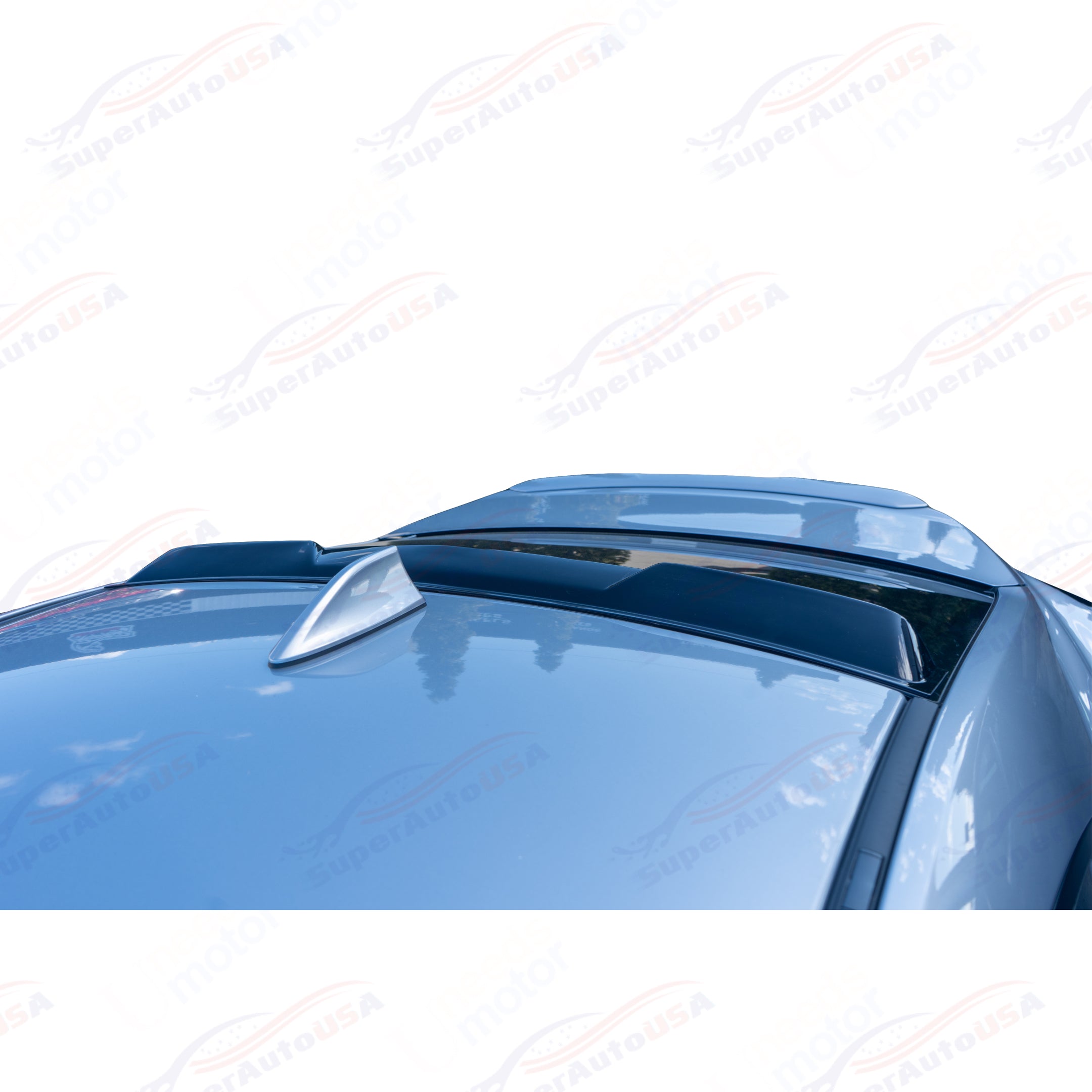 Fits 2009-14 Acura TSX Gloss Black V Style Rear Roof Window Visor Spoiler-8