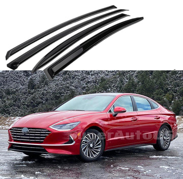 Para Hyundai Sonata 2020 en adelante, viseras para ventanas con ventilación de canal exterior, protectores contra la lluvia, el sol y el viento, deflectores de sombra 