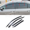 Compatible con BMW Serie 3 E90 2006-2011, viseras de ventana de ventilación con clip cromado, protectores contra viento y lluvia, deflectores de sombra