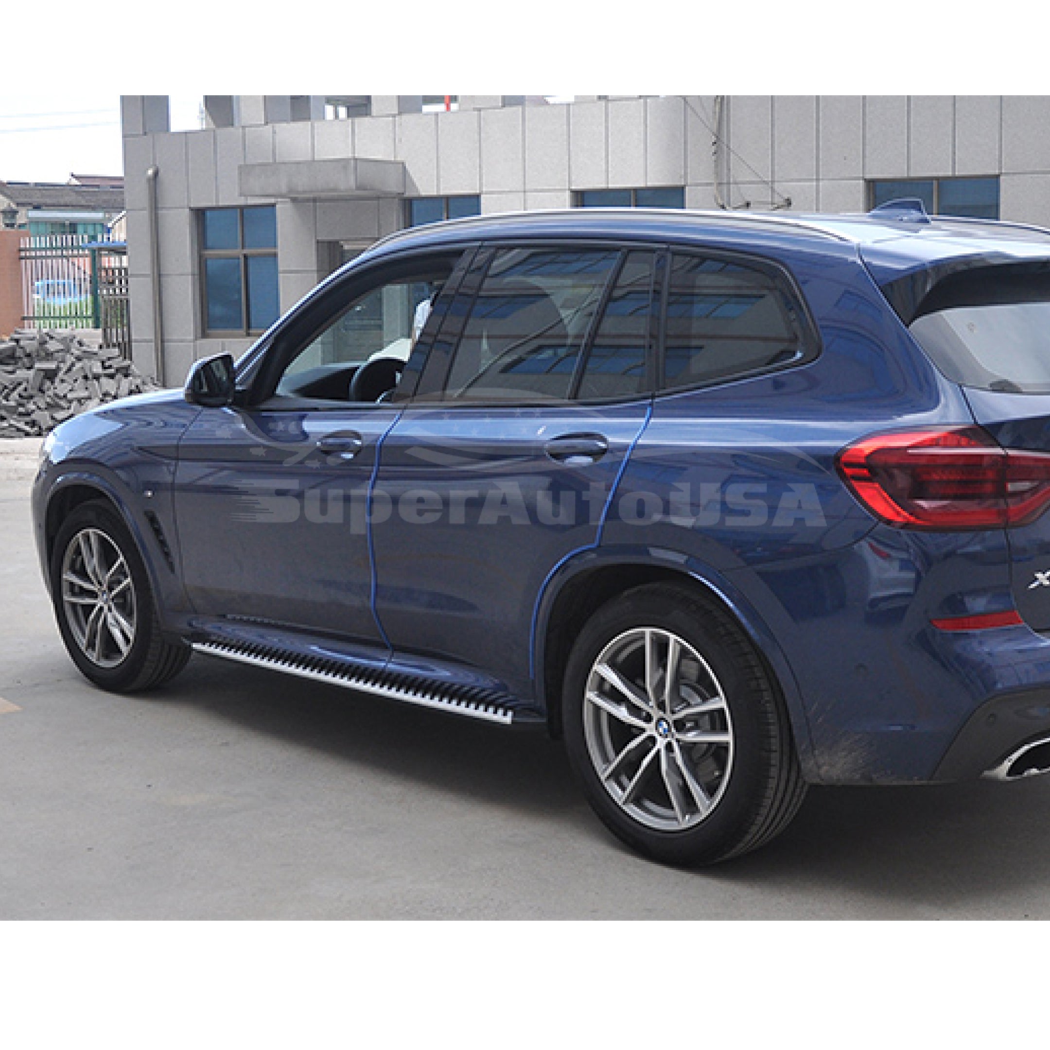 Ajuste 2018-2020 BMW X3 X4 Estribo Paso lateral Barras Nerf Par Aluminio Estilo OE