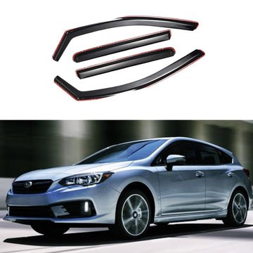 Se adapta a Subaru Impreza Hatchback 2018-2022, viseras para ventanas con ventilación en canal, protectores contra la lluvia, el sol y el viento, deflectores de sombra 