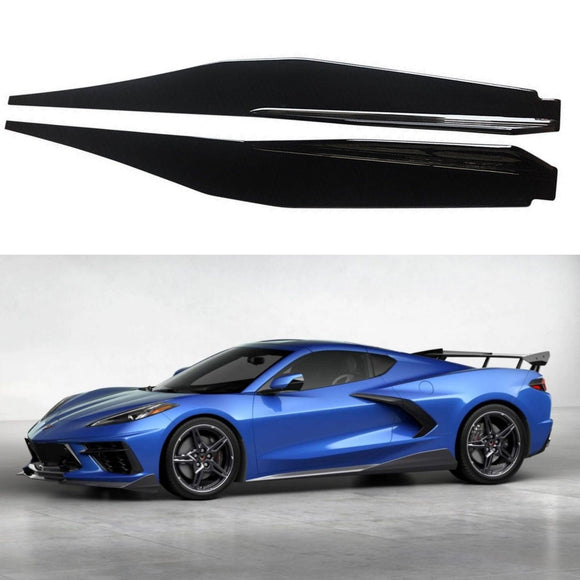 For 2020-2023 Chevrolet Corvette C8 Gloss Black Z51 Performance Style Side Body Kit Skirts