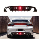 For 2015-23 Dodge Charger SRT Gloss Black Rear Diffuser w/LED Brake Light-1