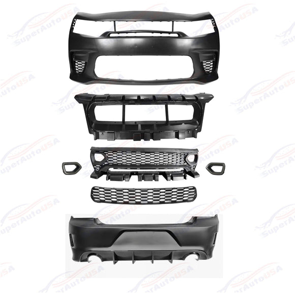 Front & Rear Bumper - RT SRT Style | Fits Dodge Charger (2015-2023)