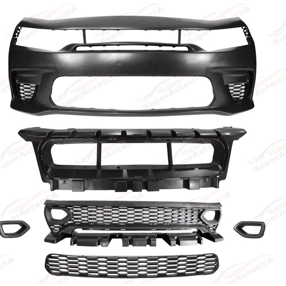 Front & Rear Bumper - RT SRT Style | Fits Dodge Charger (2015-2023)