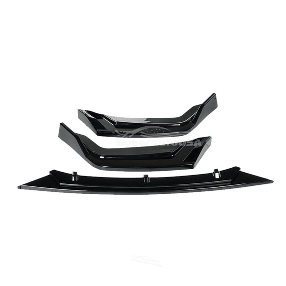 Se adapta al borde del parachoques delantero de alto rendimiento Honda CIVIC Hatchback Si 2017-2021 (negro brillante) 