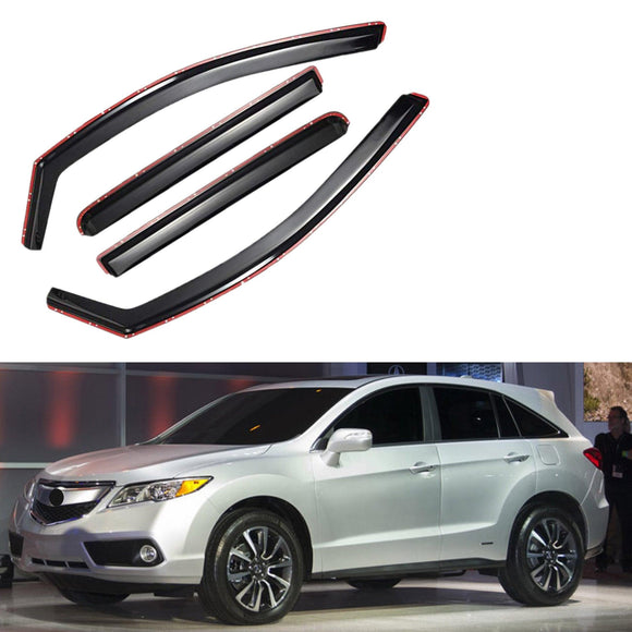Se adapta a Acura RDX 2013-2018, viseras para ventanas con ventilación en el canal, protectores contra la lluvia, el sol y el viento, deflectores de sombra 