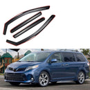 Se adapta a Toyota Sienna 2011-2020, viseras para ventanas con ventilación en canal, protectores contra la lluvia, el sol y el viento, deflectores de sombra -1