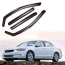 Fit 2008-2012 Honda Accord In-Channel Vent Window Visors Rain Sun Wind Guards Shade Deflectors-1