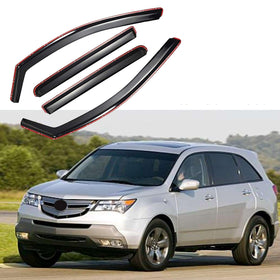 Fit 2007-2013 Acura MDX In-Channel Vent Window Visors Rain Sun Wind Guards Shade Deflectors