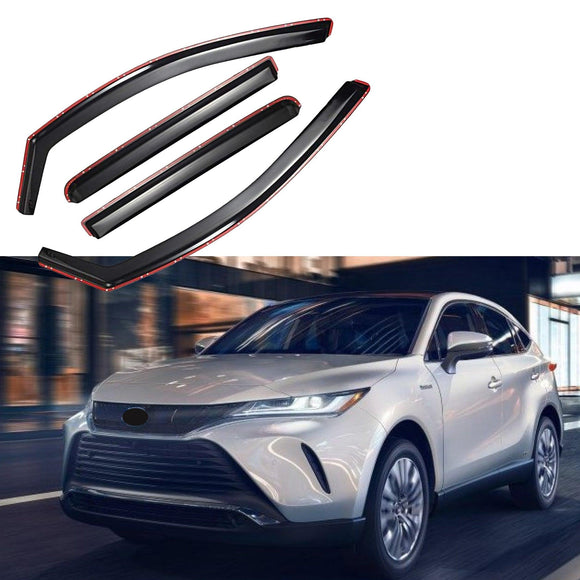 Fit 2020-2025 Toyota Venza In-Channel Vent Window Visors Rain Sun Wind Guards Shade Deflectors