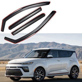 For Soul 2020-2024 In-Channel Vent Window Visors Rain Sun Wind Guards Shade Deflectors