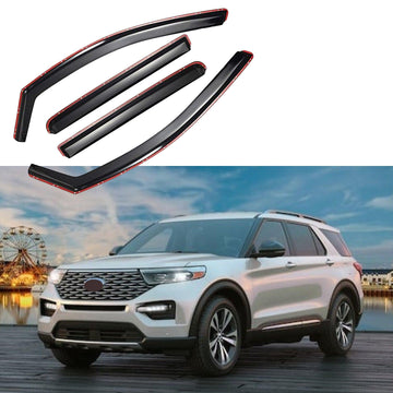 Se adapta a los deflectores de lluvia de las viseras de ventilación en canal de Ford Explorer 2020-2022 