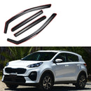 For Sportage 2017-2022 In-Channel Vent Window Visors Rain Sun Wind Guards Shade Deflectors-1