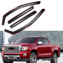 Fit 2015-2021 GMC Canyon In-Channel Vent Window Visors Rain Sun Wind Guards Shade Deflectors-1