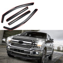 Fit 2015-2021 Ford F150 Crew Cab In-Channel Vent Window Visors Rain Sun Wind Guards Shade Deflectors-1