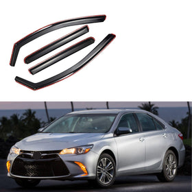 Fit 2015-2017 Toyota Camry In-Channel Vent Window Visors Rain Sun Wind Guards Shade Deflectors