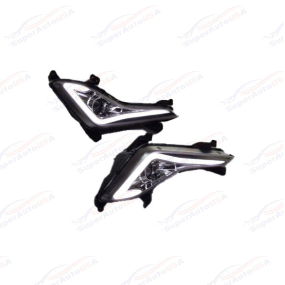 For 2014-2016 Hyundai Elantra LED Fog Lights Turn Signals Day Time Running Lights