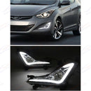 For 2014-2016 Hyundai Elantra LED Fog Lights Turn Signals Day Time Running Lights-4