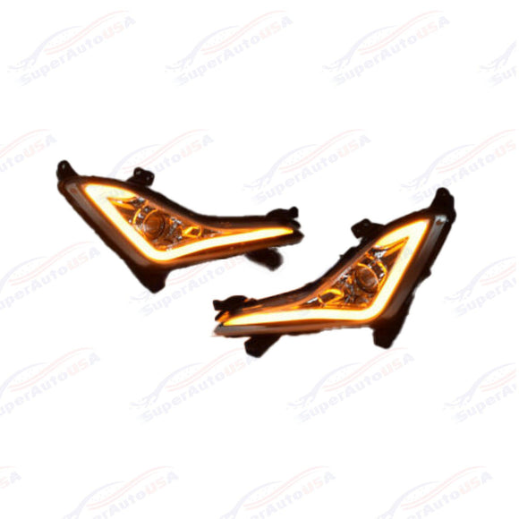 For 2014-2016 Hyundai Elantra LED Fog Lights Turn Signals Day Time Running Lights