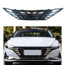 For 2021-2023 Elantra DRL LED Turn Signal Lights Gloss Black Front Grille-1